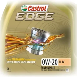 CASTROL 5 L EDGE 0W-20 LL IV + Ölw.-Anhänger + Trichter 15B1B3 -Autoteile Geschäft 1442084