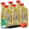 CASTROL 6x 1 L EDGE FLUID TITANIUM 0W-20 V + Ölw.-Anhänger + Trichter 15DA96 -Autoteile Geschäft 1443392