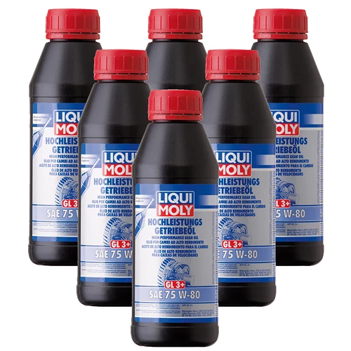 LIQUI MOLY 6x 1 L Hochleistungs-Getriebeöl (GL3+) SAE 75W-80 4427 3 LIQUI MOLY 6x 1 L Hochleistungs-Getriebeöl (GL3+) SAE 75W-80 4427