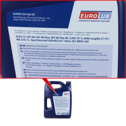 EUROLUB 5 L SUPER ECO 0W/20 226005 9 EUROLUB 5 L SUPER ECO 0W/20 226005 -Autoteile Geschäft 1455391