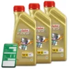 CASTROL 3x 1 L EDGE FLUID TITANIUM 5W-30 A5/B5 + Ölwechsel-Anhänger 15BAE7 -Autoteile Geschäft 1455996