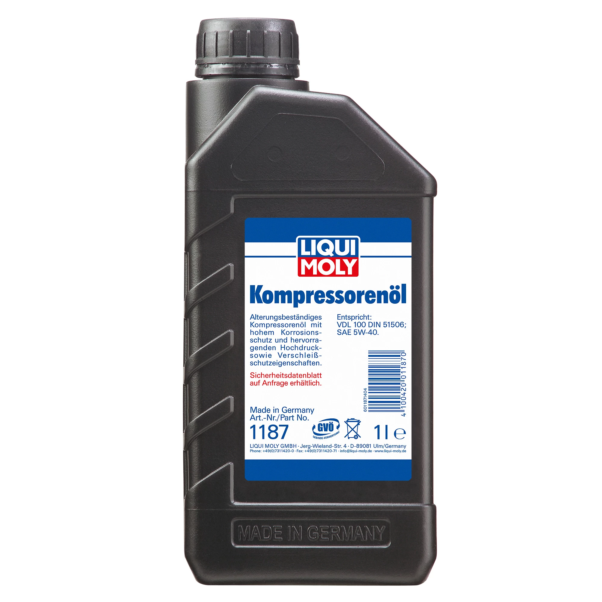 LIQUI MOLY 1 L Kompressorenöl 1187 3 LIQUI MOLY 1 L Kompressorenöl 1187