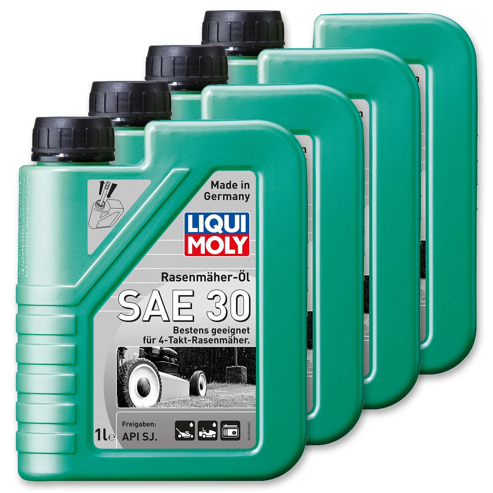 LIQUI MOLY 4x 1 L Rasenmäher-Öl SAE 30 1264 3 LIQUI MOLY 4x 1 L Rasenmäher-Öl SAE 30 1264