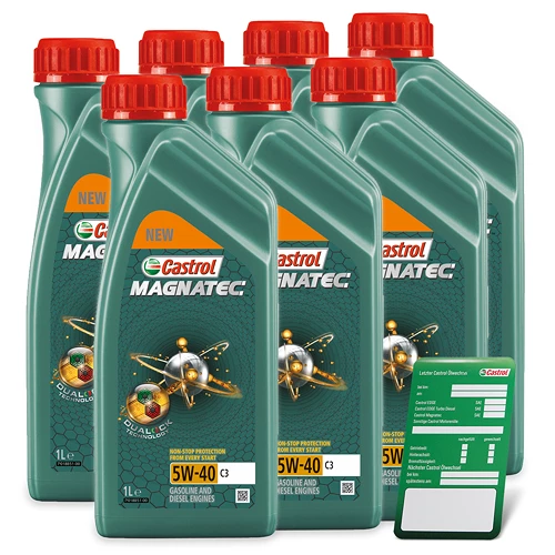 CASTROL 7x 1 L Magnatec 5W-40 C3 + Ölwechsel-Anhänger 15C9C7 3 CASTROL 7x 1 L Magnatec 5W-40 C3 + Ölwechsel-Anhänger 15C9C7