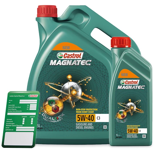CASTROL 6 L Magnatec 5W-40 C3 + Ölwechsel-Anhänger 15C9CB 3 CASTROL 6 L Magnatec 5W-40 C3 + Ölwechsel-Anhänger 15C9CB