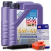 LIQUI MOLY 2x 1 L Leichtlauf High Tech 5W-40 + Ölwechsel-Anhänger + Einfüllt 3863 -Autoteile Geschäft 2498609