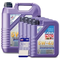 LIQUI MOLY 9 L Leichtlauf High Tech 5W-40 + Ölwechsel-Anhänger 3864