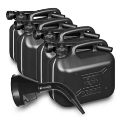 PROPLUS 4x Benzinkanister 5L Kunststoff UN-geprüft + Trichter 40371981