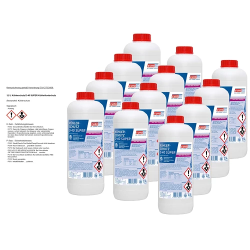 EUROLUB 12x 1,5 L Kühlerschutz D-40 SUPER Kühlerfrostschutz 834015 3 EUROLUB 12x 1,5 L Kühlerschutz D-40 SUPER Kühlerfrostschutz 834015