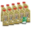 CASTROL 10x 1 L EDGE FLUID TITANIUM 5W-30 C3 + Ölwechsel-Anhänger 15530C -Autoteile Geschäft 2877162