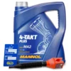 MANNOL 4 L 4-Takt Plus Motoröl + Ölwechsel-Anhänger + Einfülltrichter MN7202-4 -Autoteile Geschäft 3225330