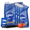 MANNOL 7 L 4-Takt Plus Motoröl + Ölwechsel-Anhänger + Einfülltrichter MN7202-4