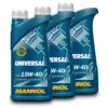 MANNOL 3x 1 L Universal 15W-40 Motoröl MN7405-1