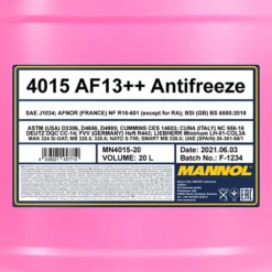 MANNOL 20 L Antifreeze AF13++ (-40) Kühlerfrostschutzmittel MN4015-20 -Autoteile Geschäft 3387538