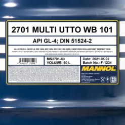 MANNOL 60 L UTTO WB 101 Getriebeöl MN2701-60 -Autoteile Geschäft 3392720