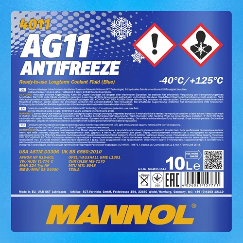 MANNOL 10 L Antifreeze AG11 (-40) Longterm Kühlerfrostschutzmittel MN4011-10 5 MANNOL 10 L Antifreeze AG11 (-40) Longterm Kühlerfrostschutzmittel MN4011-10 – Bild 3