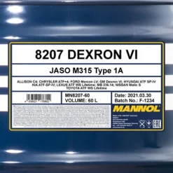 MANNOL 60 L ATF Dexron VI Automatikgetriebeöl MN8207-60 5 MANNOL 60 L ATF Dexron VI Automatikgetriebeöl MN8207-60 -Autoteile Geschäft 3401344