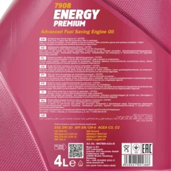 MANNOL 8 L Energy Premium 5W-30 API SN/CH-4 MN7908-4 -Autoteile Geschäft 3452832