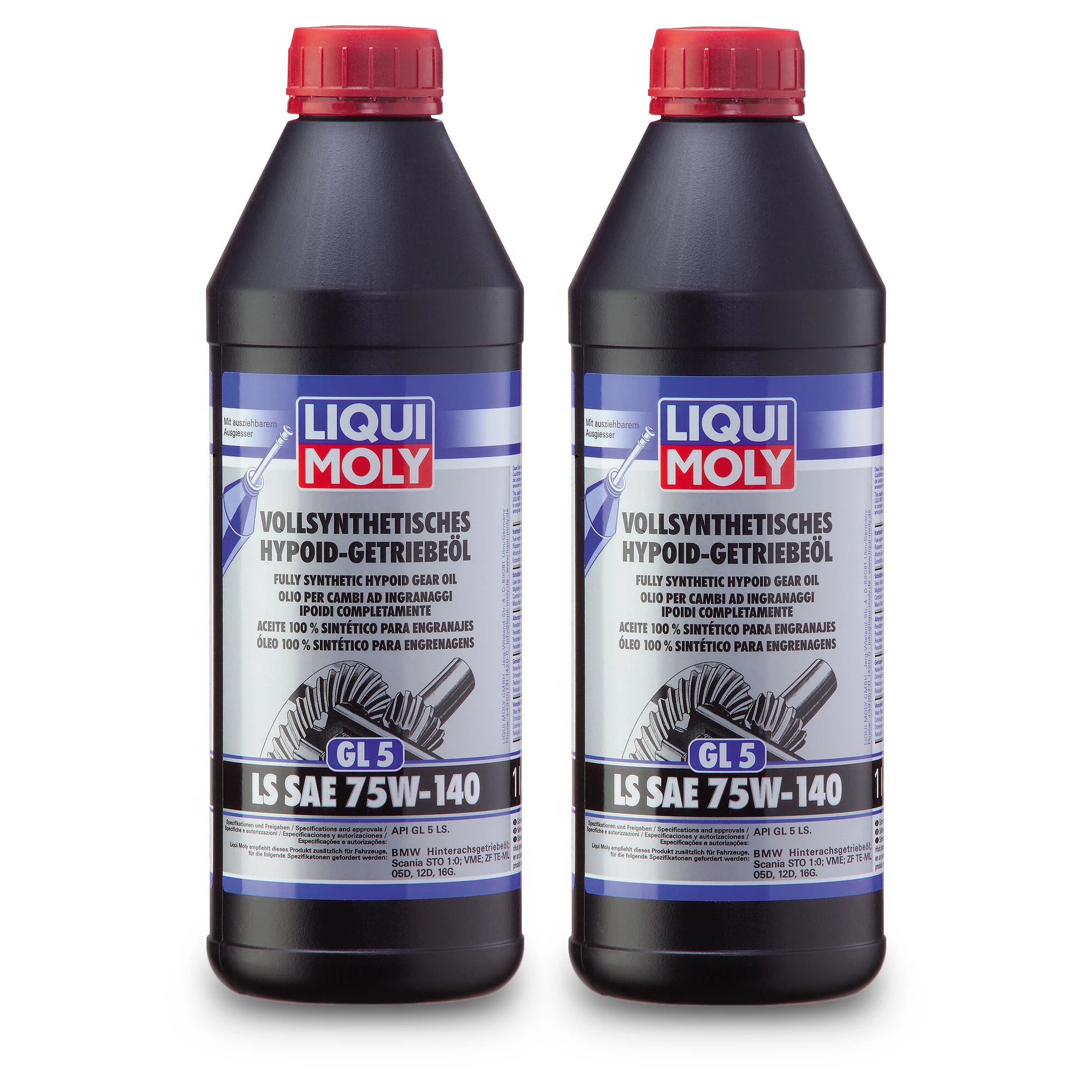 LIQUI MOLY 2x 1 L Vollsynthetisches Hypoid-Getriebeöl (GL5) LS SAE 75W-140 4421 3 LIQUI MOLY 2x 1 L Vollsynthetisches Hypoid-Getriebeöl (GL5) LS SAE 75W-140 4421