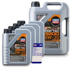 LIQUI MOLY 9 L Top Tec 4200 5W-30 + Ölwechsel-Anhänger 10802814