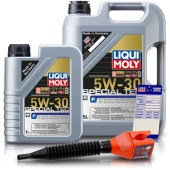LIQUI MOLY 6 L Special Tec F 5W-30 + Ölwechsel-Anhänger + Trichter 3853