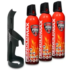 REINOLDMAX 3x 750ml Feuerlöschspray STOP FIRE + Wandhalter RM750 -Autoteile Geschäft 3845869