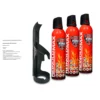 REINOLDMAX 3x 750ml Feuerlöschspray STOP FIRE + Wandhalter RM750