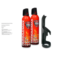 REINOLDMAX 2x 750ml Feuerlöschspray STOP FIRE + Wandhalter RM750