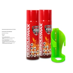 REINOLDMAX 2x 500ml Feuerlöschspray STOP FIRE + Wandhalter RM500