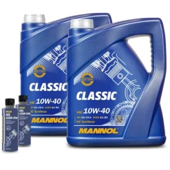 MANNOL 2x 5 L CLASSIC 10W-40 Motoröl + 2x 250 Ml Oil Leak Stop MN7501-5 -Autoteile Geschäft 3856190