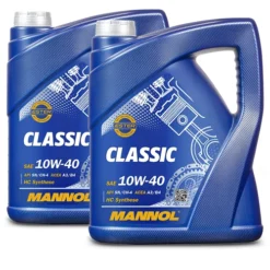 MANNOL 2x 5 L CLASSIC 10W-40 Motoröl + 2x 250 Ml Oil Leak Stop MN7501-5 -Autoteile Geschäft 3856191