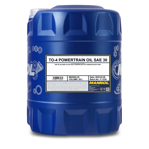 MANNOL 20 L TO-4 Powertrain SAE 30 Getriebeöl MN2602-20 3 MANNOL 20 L TO-4 Powertrain SAE 30 Getriebeöl MN2602-20