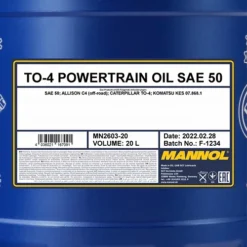 MANNOL 20 L TO-4 Powertrain SAE 50 Getriebeöl MN2603-20 -Autoteile Geschäft 3859077