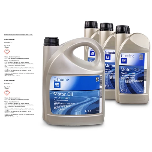 OPEL 8 L 5W-30 Dexos2 10801031 3 OPEL 8 L 5W-30 Dexos2 10801031