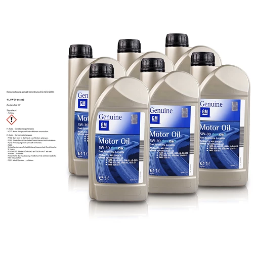 OPEL 6x 1 L 5W-30 Dexos2 OP93165554 3 OPEL 6x 1 L 5W-30 Dexos2 OP93165554
