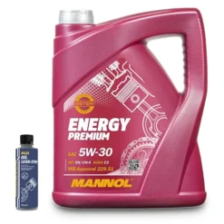 MANNOL 5 L Energy Premium 5W-30+250 Ml Oil Leak Stop Ölverlust Stop 40643319 -Autoteile Geschäft 3906864
