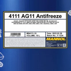 MANNOL 10 L Antifreeze AG11 Longterm Kühlerfrostschutzmittel MN4111-10 7 MANNOL 10 L Antifreeze AG11 Longterm Kühlerfrostschutzmittel MN4111-10 -Autoteile Geschäft 3924030
