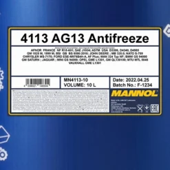 MANNOL 10 L Antifreeze AG13 Hightec Kühlerfrostschutzmittel MN4113-10 -Autoteile Geschäft 3924036
