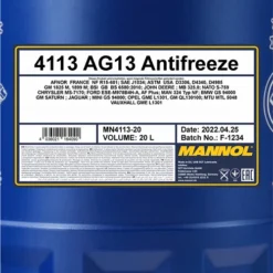 MANNOL 20 L Antifreeze AG13 Hightec Kühlerfrostschutzmittel MN4113-20 7 MANNOL 20 L Antifreeze AG13 Hightec Kühlerfrostschutzmittel MN4113-20 -Autoteile Geschäft 3924038