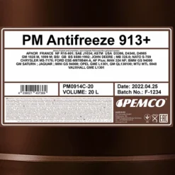 PEMCO 20 L Antifreeze 913+ Kühlerfrostschutzkonzentrat PM0914C-20 -Autoteile Geschäft 3924073