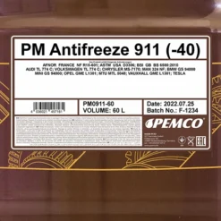 PEMCO 60 L Antifreeze 911 (-40) Kühlerfrostschutz PM0911-60 -Autoteile Geschäft 3924085