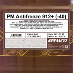 PEMCO 60 L Antifreeze 912+ (-40) Kühlerfrostschutz PM0912-60 -Autoteile Geschäft 3924093