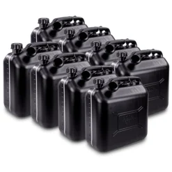 PROPLUS 8x Benzinkanister 20L Kunststoff Schwarz UN-geprüft 530047