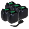 MSA International 5x Benzinkanister 20 L Kunststoff Schwarz UN-geprüft + Trichter 2RO2030.105 -Autoteile Geschäft 3936013