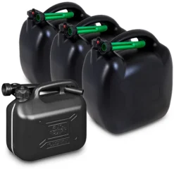 MSA International 3x Benzinkanister 20L Schwarz UN-geprüft + 5L Benzinkanister 40670867