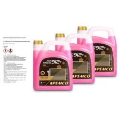PEMCO 3x 5 L Antifreeze 912+ (-40) Kühlerfrostschutz Kühlerschutz PM0912-5