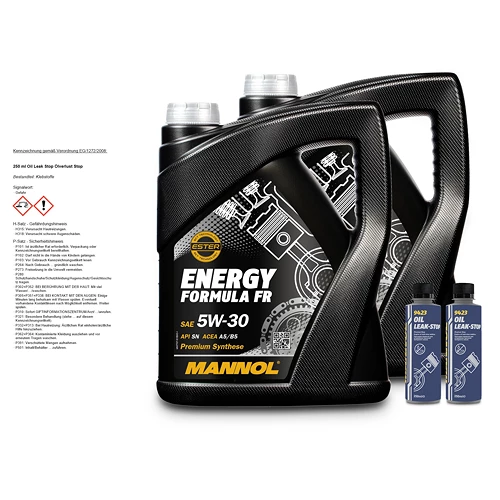 MANNOL 2x 5 L 7707 Energy Formula FR 5W-30+2x 250 Ml Oil Leak Stop 40643295 3 MANNOL 2x 5 L 7707 Energy Formula FR 5W-30+2x 250 Ml Oil Leak Stop 40643295