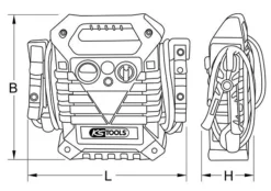 KS TOOLS 12 V Batterie-Booster, Mobiles Starthilfegerät 700 A 550.1710 -Autoteile Geschäft 4076867 2
