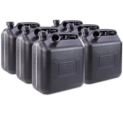 Enva 6x Benzinkanister 20L Kunststoff Schwarz 40784980