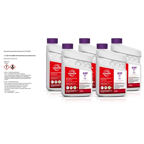 GLYSANTIN 5x 1 L G30® ECO BMB 100 Kühlerfrostschutz Kühlerschutz 50788315 3 GLYSANTIN 5x 1 L G30® ECO BMB 100 Kühlerfrostschutz Kühlerschutz 50788315